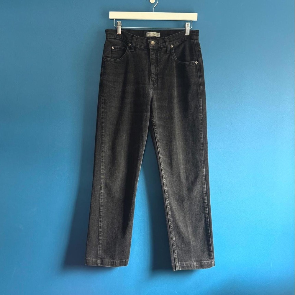 Vintage Riders By Lee Black Jeans Women's Size 8 Denim High Rise Retro Grunge
